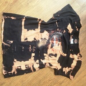 Harley-Davidson Tie-Dye Black and Orange Tee